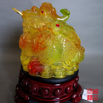 【批發中 新款樹脂擺件 招財金蟾仿玉樹脂工藝品 旺財鎮宅家居擺件】價格,廠家,圖片,塑料、樹脂工藝品,鄒長海(個體經營)-